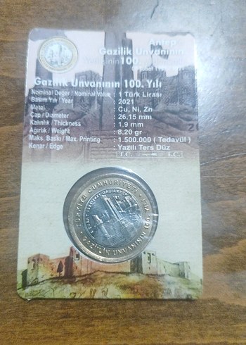 Gazilik Unvanının 100. Yılı Hatıra Parası
