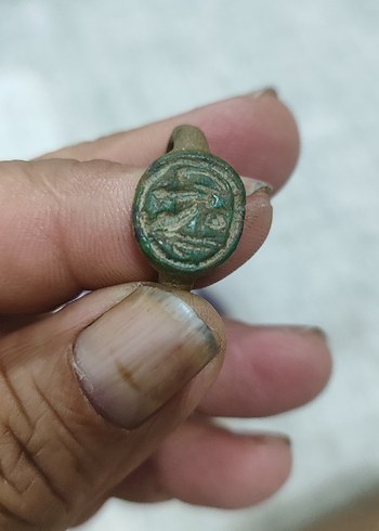 Yeşil Parlak Vintage Erkek Yüzük - Görsel 3