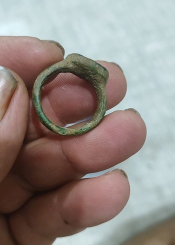 Yeşil Parlak Vintage Erkek Yüzük - Görsel 2