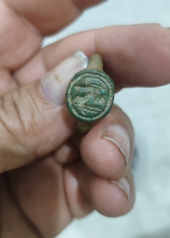 Yeşil Parlak Vintage Erkek Yüzük - Görsel 4