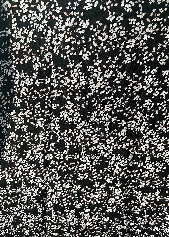 Pull and Bear M beden Midi yırtmaçlı floral etek - Görsel 4