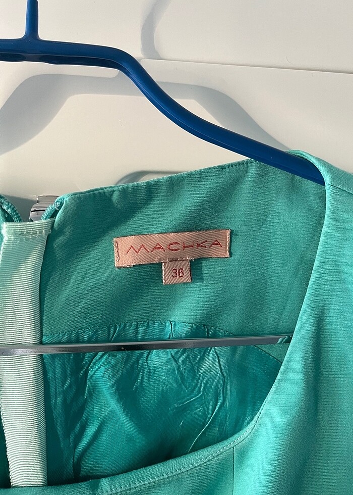 Machka 36 beden turkuaz mini elbise - Görsel 3