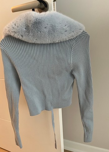 Zara kürklü crop triko hırka - Görsel 3