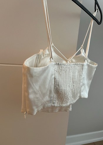 Zara Beyaz Saten Büstiyer - Görsel 4