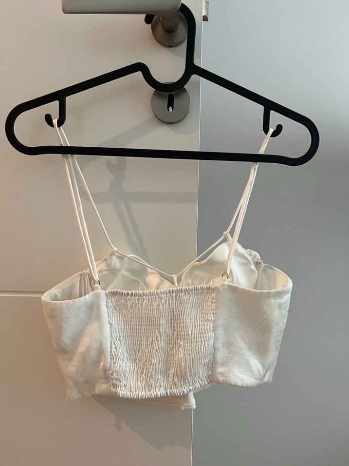 Zara Beyaz Saten Büstiyer - Görsel 3