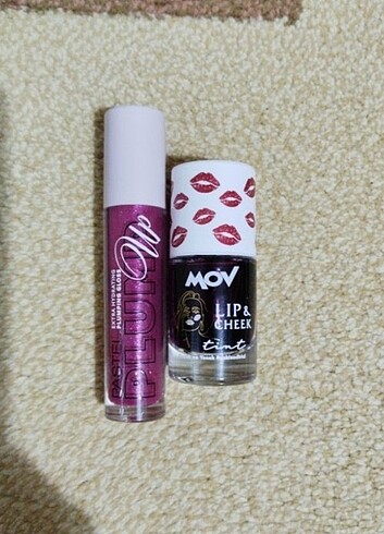 Pastel Lip Gloss ve Mov Tint