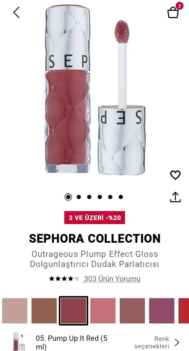 Sephora Collection Outrageous Plump Dudak Parlatıcısı - Görsel 5