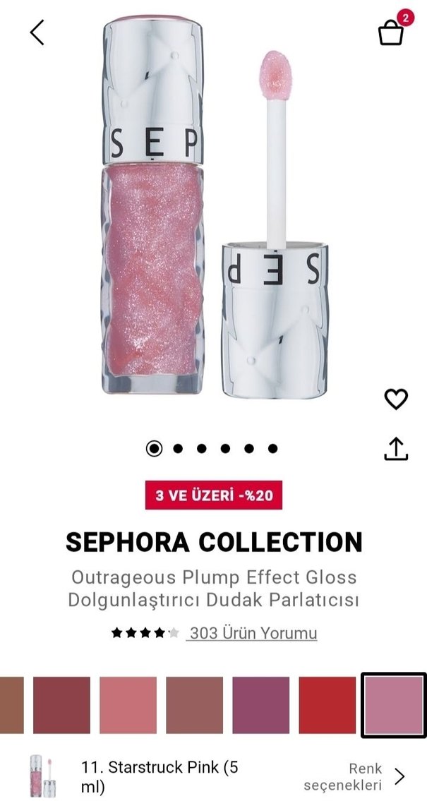 Sephora Collection Outrageous Plump Dudak Parlatıcısı - Görsel 2