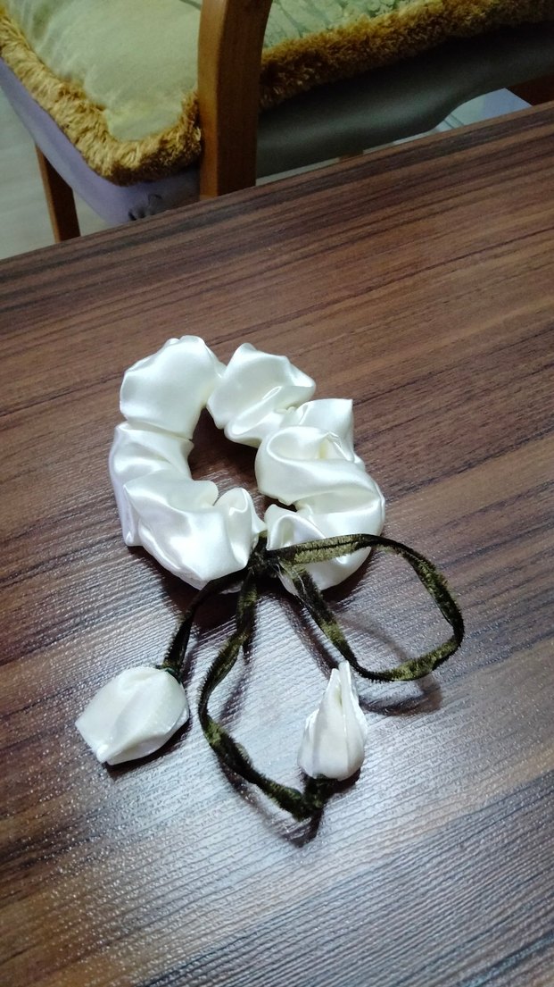 Beyaz İpek Görünümlü Kurdele Saç Tokası - Görsel 2