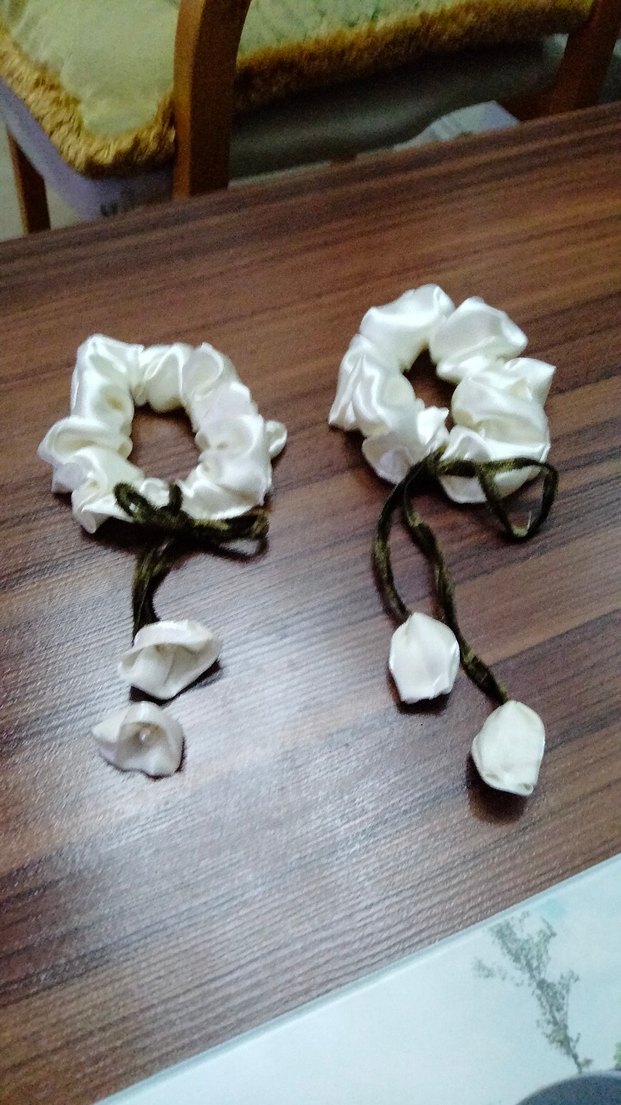 Beyaz İpek Görünümlü Kurdele Saç Tokası - Görsel 4