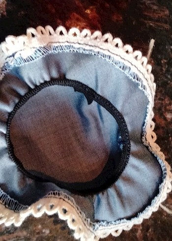 el emeği desenli kumaştan kavanoz kapak örtüsü - Görsel 5