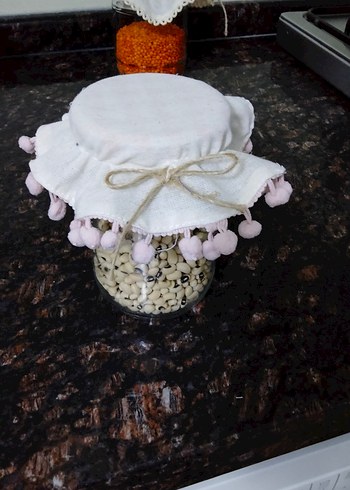 Bohem Tarzda Ponponlu Kavanoz Kapağı - Görsel 6