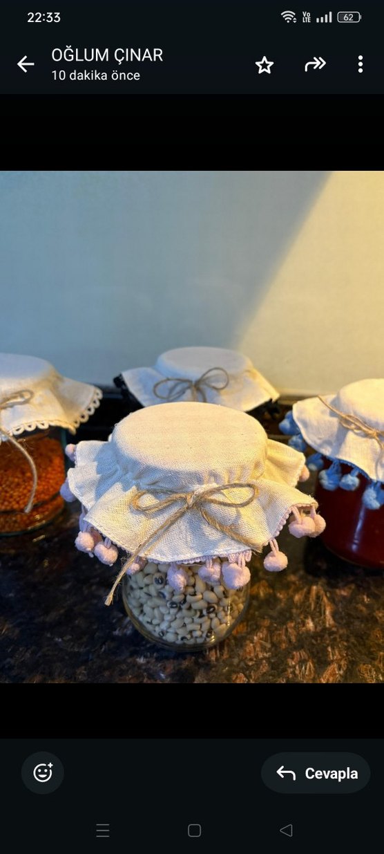 Bohem Tarzda Ponponlu Kavanoz Kapağı - Görsel 4