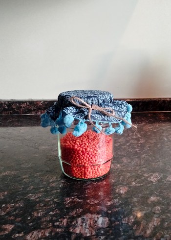 Bohem Tarzı El Yapımı Kumaş kavanoz kapak örtüsü - Görsel 4