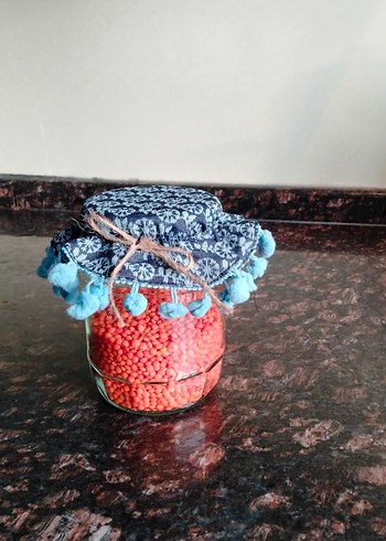 Bohem Tarzı El Yapımı Kumaş kavanoz kapak örtüsü - Görsel 2