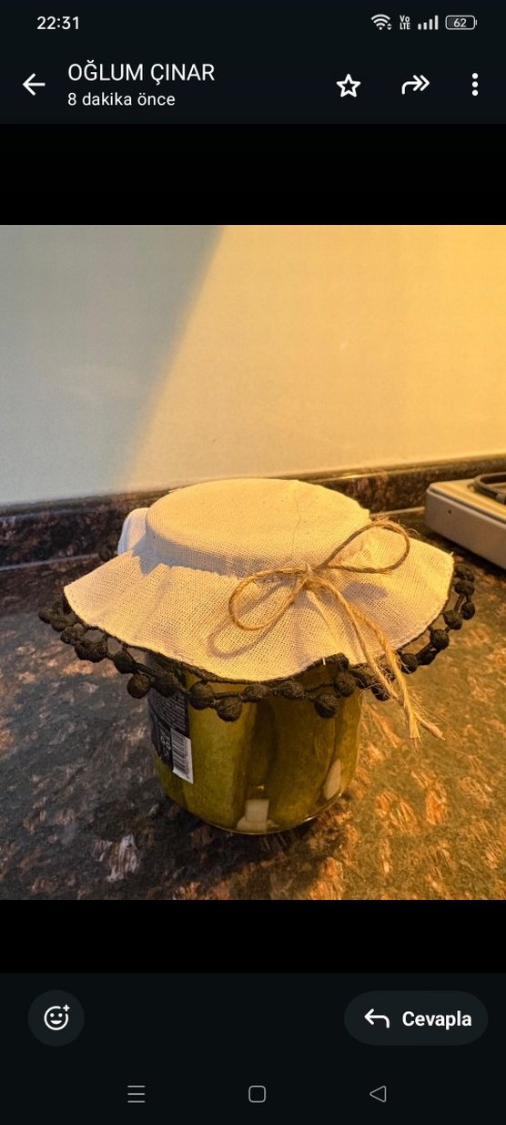 Cam Kavanoz Kapak Örtüsü - Görsel 5