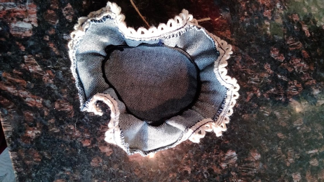 El Yapımı kot Kumaş kavanoz kapak örtüsü - Görsel 5