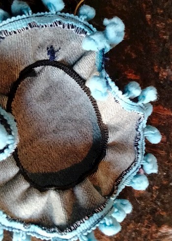 El emeği kot kumaştan kavanoz kapak örtüsü - Görsel 6