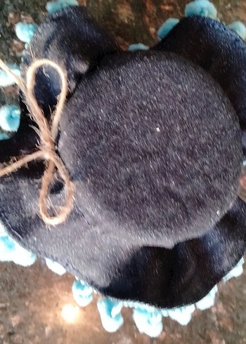 El emeği kot kumaştan kavanoz kapak örtüsü - Görsel 3