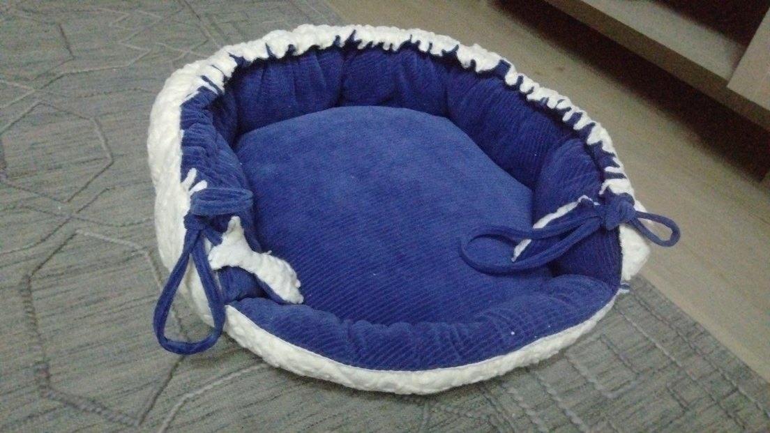 Mavi Renkli Kedi Yatağı - Görsel 3
