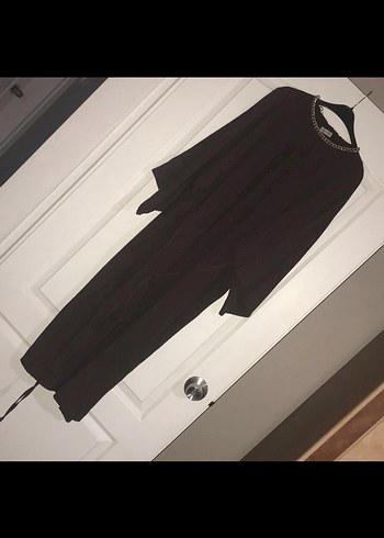 Tensel  salaş bağcıklı Kadın Elbise midi boydur - Görsel 2