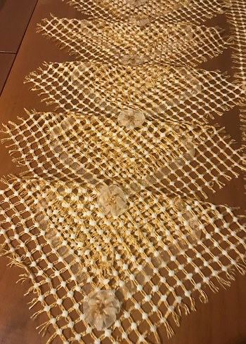 El yapımı tutkal işi  Masa Örtüsü Takımı - Görsel 4