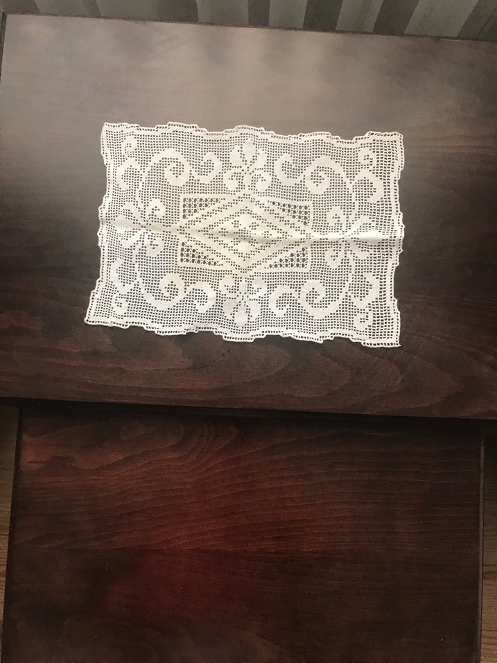 Vintage El Örgüsü Dantel Masa Örtüsü - Görsel 5