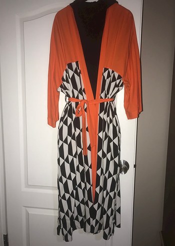 Uzun Desenli Kadın Kimono - Görsel 2