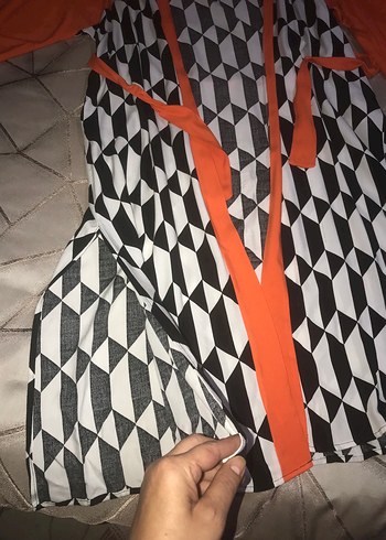 Uzun Desenli Kadın Kimono - Görsel 6