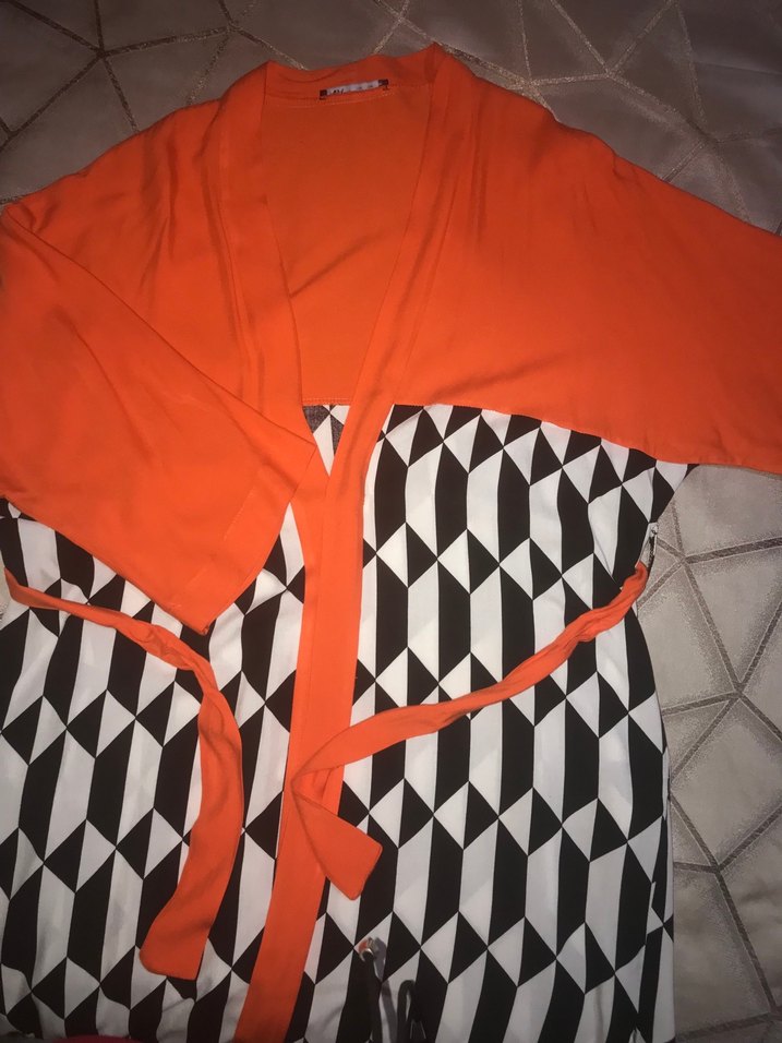 Uzun Desenli Kadın Kimono - Görsel 5