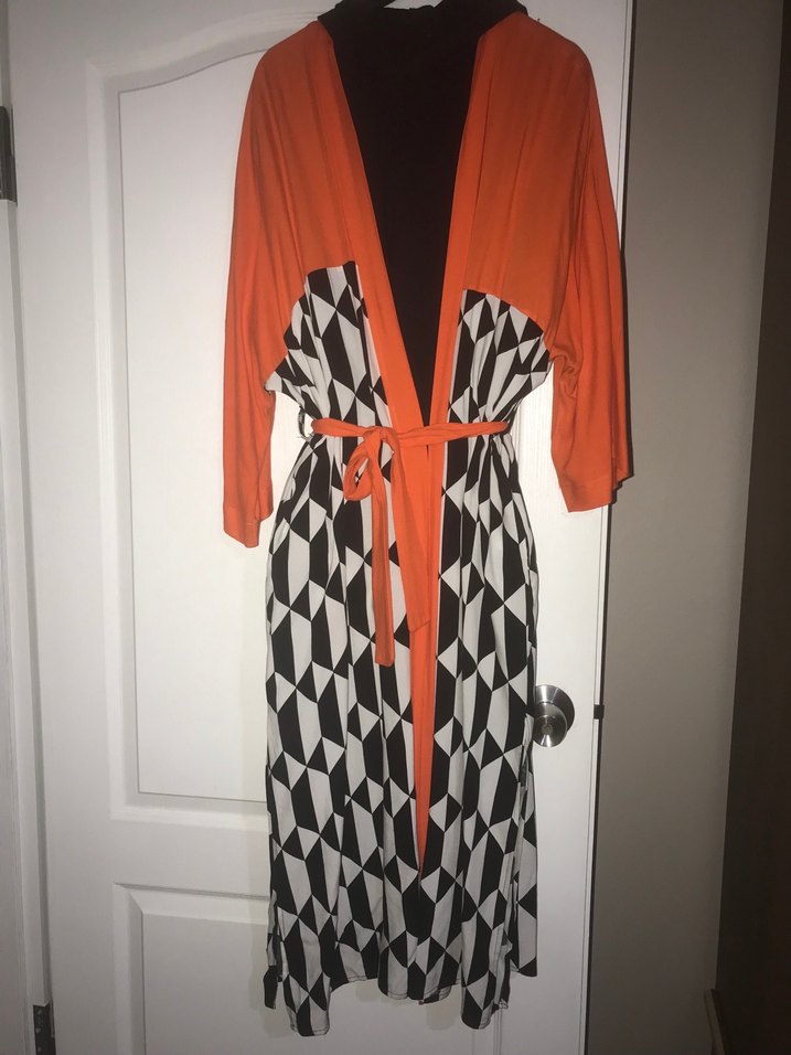 Uzun Desenli Kadın Kimono - Görsel 2