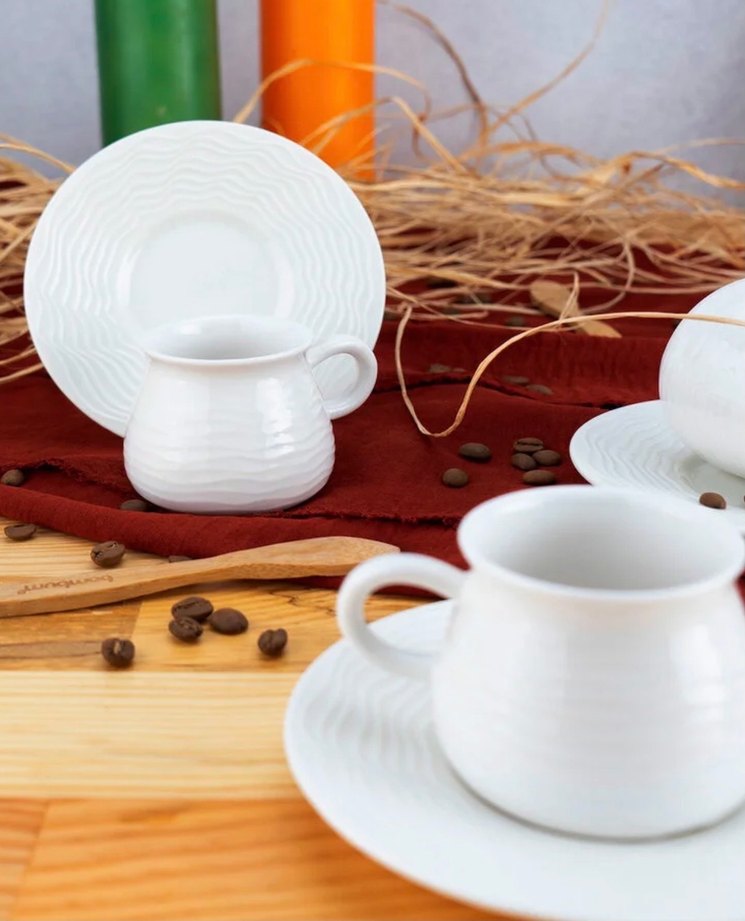 Seramik Fincan ve Tabak Seti - Görsel 2