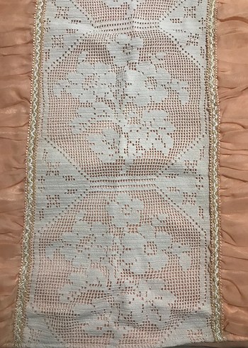 Dantel  yatak örtüsü el yapımı çeyizlik - Görsel 6