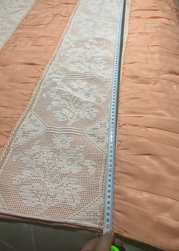 Dantel  yatak örtüsü el yapımı çeyizlik - Görsel 7