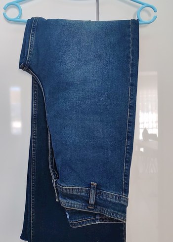 Lacivert Kadın Denim Pantolon Regular Fit - Görsel 2