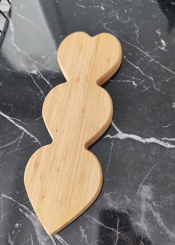 Üçlü Kalp Şekilli Ahşap sunum tabağı - Görsel 3