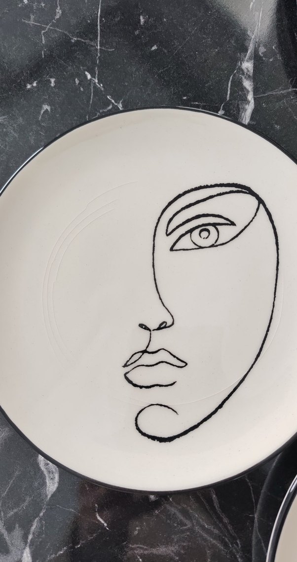 21 cm 2 adet Beyaz Dekoratif Seramik Tabak Seti - Görsel 2