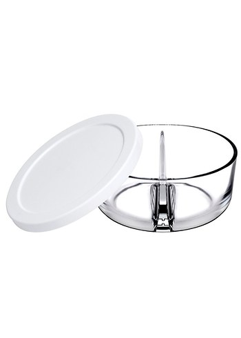 Beyaz Kapaklı Bölmeli Cam Saklama Kabı - Görsel 2