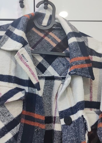 Düğmeli Çok Renkli Ekose Oduncu  Kadın Gömlek - Görsel 3