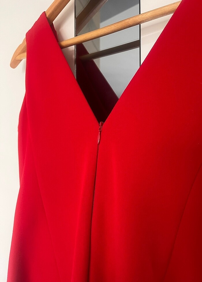 Kırmızı Abiye - Mezuniyet Elbisesi - Görsel 4