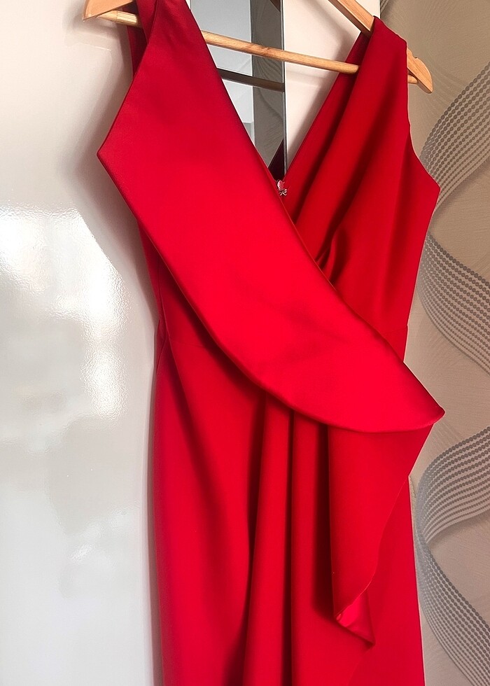 Kırmızı Abiye - Mezuniyet Elbisesi - Görsel 2