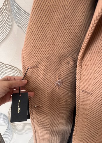 Bej/Kahve Yün & Pamuk Kadın Kaban - Görsel 5