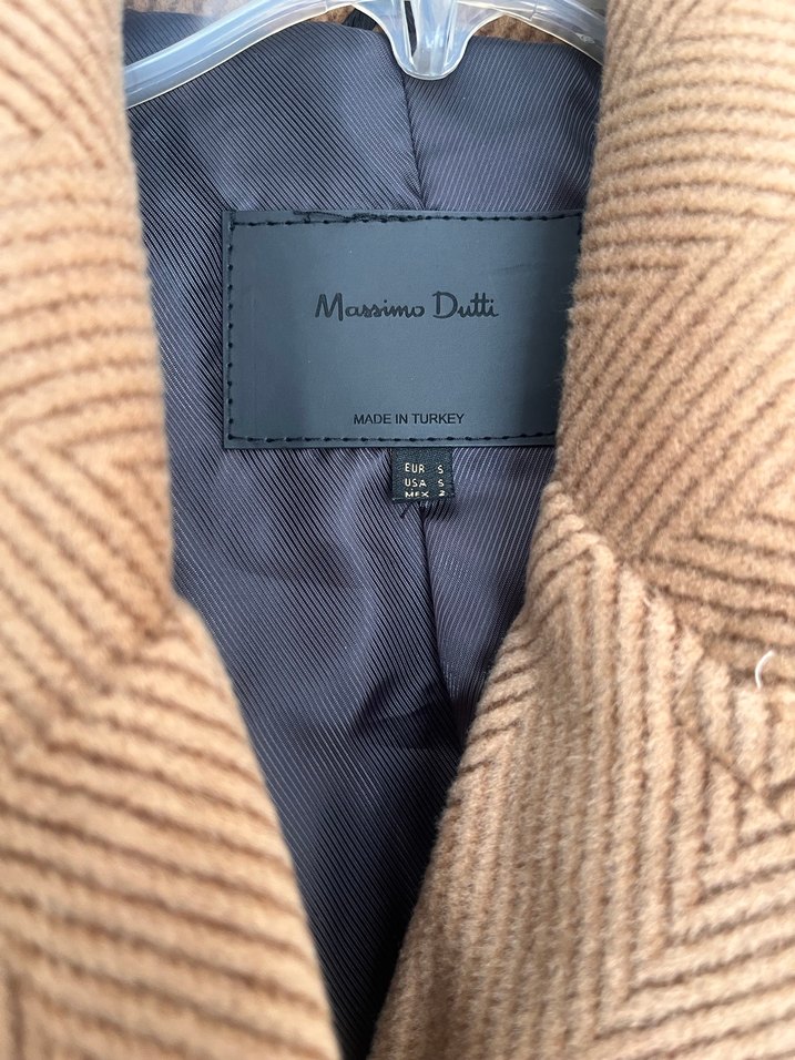 Bej/Kahve Yün & Pamuk Kadın Kaban - Görsel 4