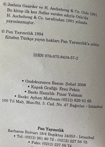 Sofie'nin Dünyası - Jostein Gaarder - Görsel 2