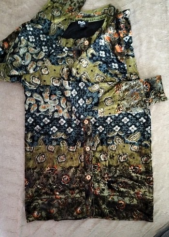 Uzun Kollu Düğmeli Bohem cocuk  Bluz - Görsel 2