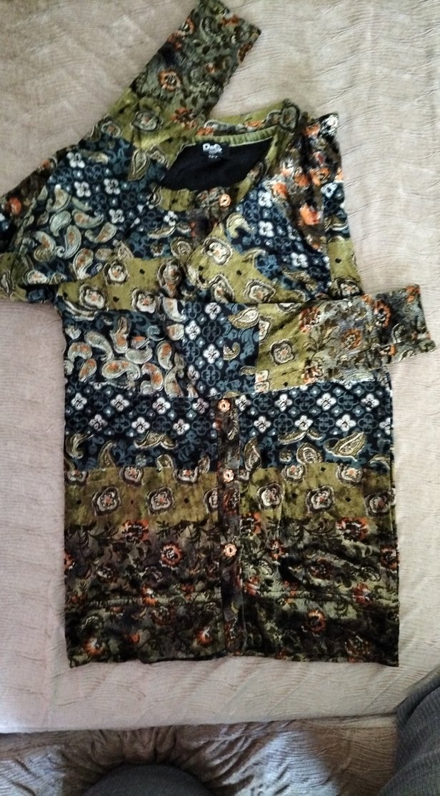 Uzun Kollu Düğmeli Bohem cocuk  Bluz - Görsel 2