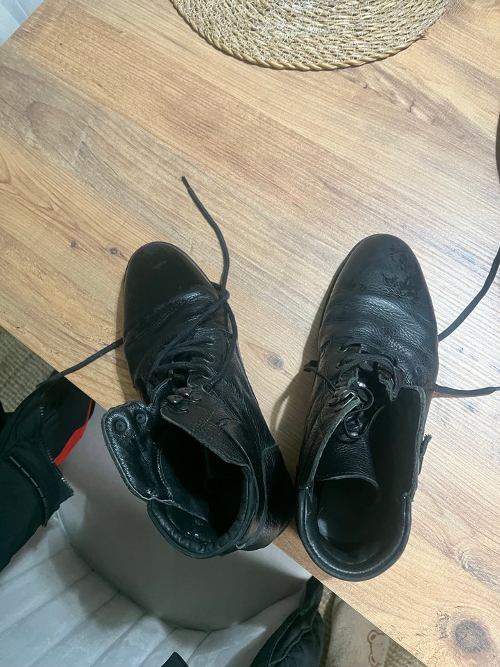 Erkek Siyah Deri Bot - Görsel 3