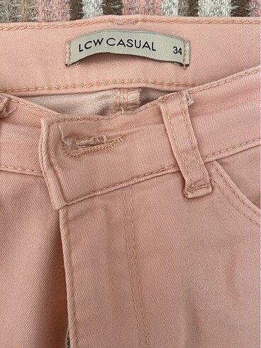 34 Beden pembe Renk LC Waikiki keten pantolon