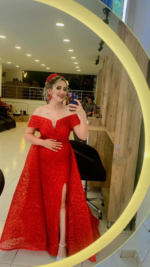 Demonte kuyruk kına elbisesi - Görsel 2