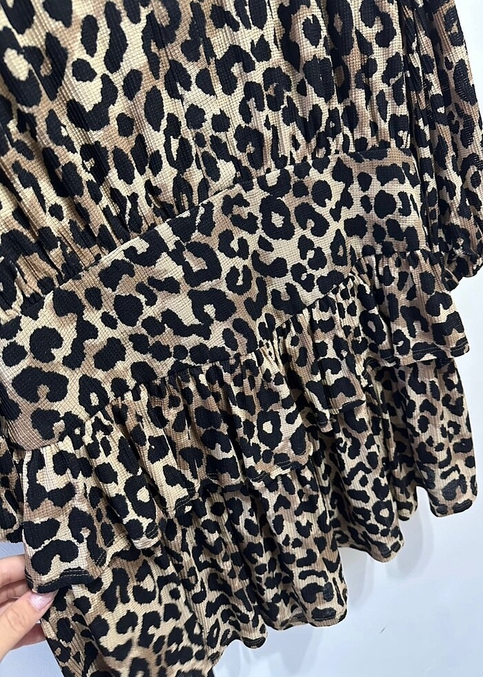 Lovemybody leopar elbise - Görsel 4